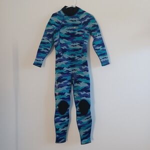 Xcel Hawaii Wetsuit Mens Medium Blue Camo Full Body Surfing Diving Snorkeling